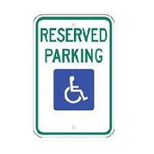 Reserved Parking Sign ( Large Symbol )